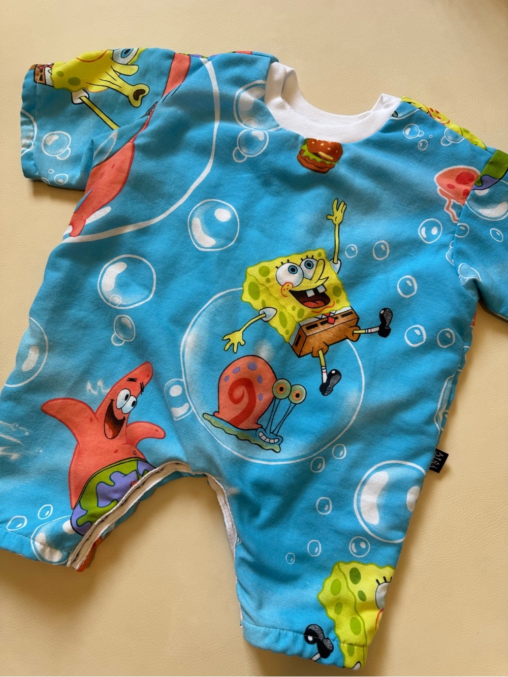 Upcycled SpongeBob Romper